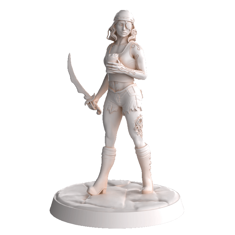 Dungeons & Dragons Female Pirate Construct Miniature