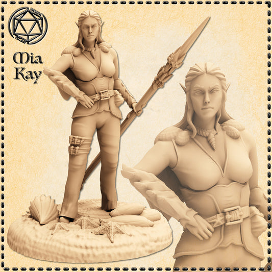 Dungeons & Dragons Female Triton Miniature