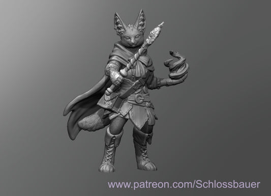 Dungeons & Dragons Fennec Fox Fire Mage Miniature