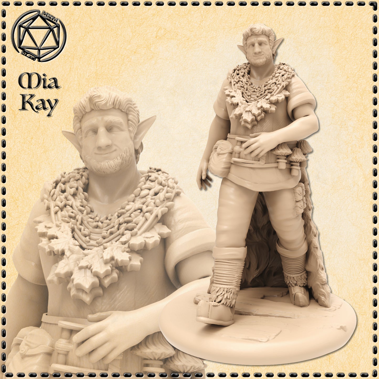 Dungeons & Dragons Firbolg Herbalist Miniature