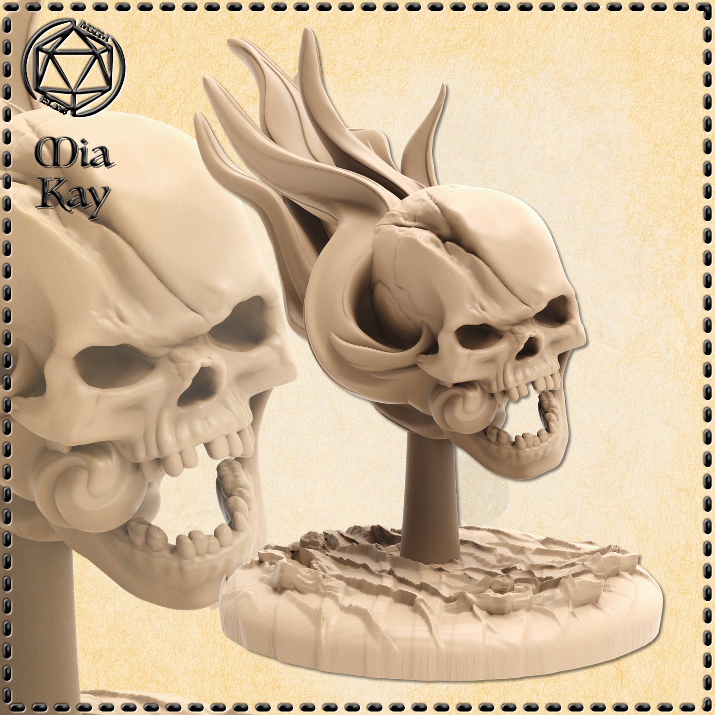 Dungeons & Dragons Flaming Skull Miniature