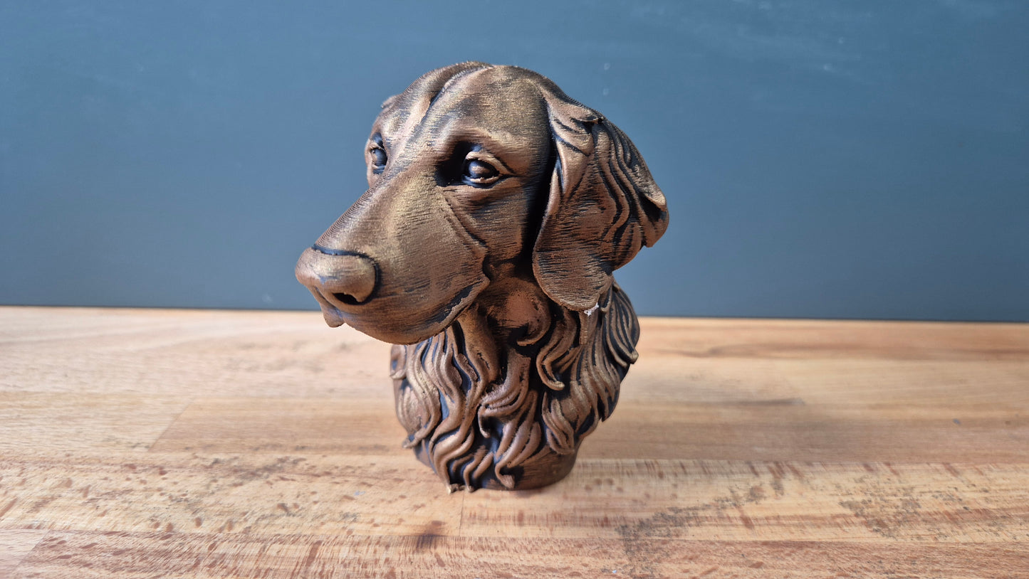 Flat Coated Retriever Bust