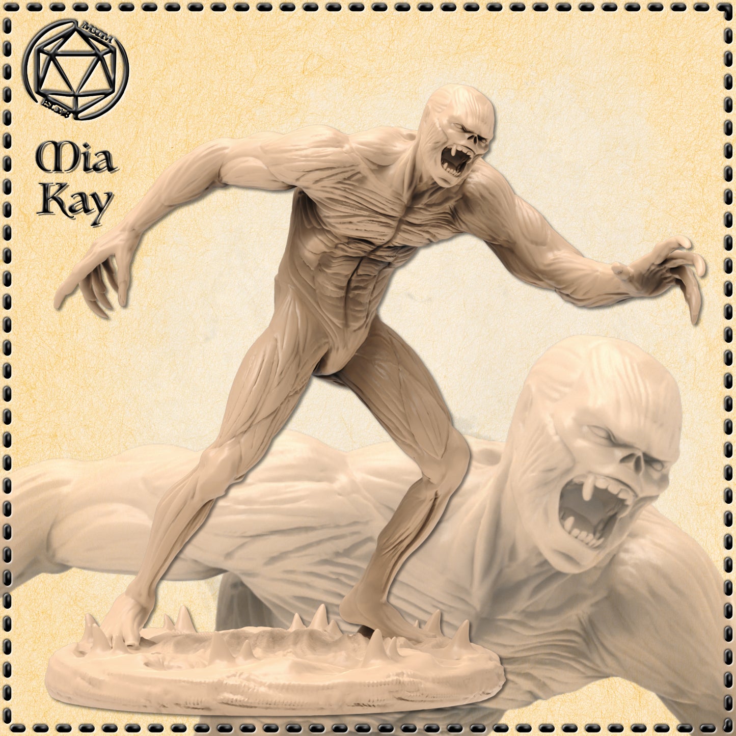 Dungeons & Dragons Flayed Ghoul Miniature