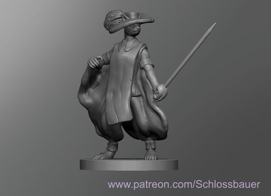 Dungeons & Dragons Female Flying Squirrel Fencer Miniature