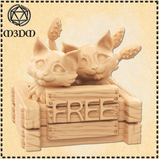 Dungeons & Dragons Box of Displacer Kittens Miniature