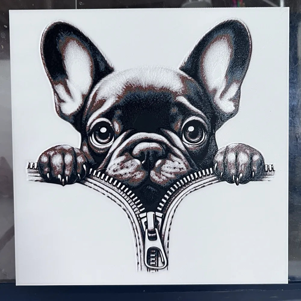 French Bulldog zipper