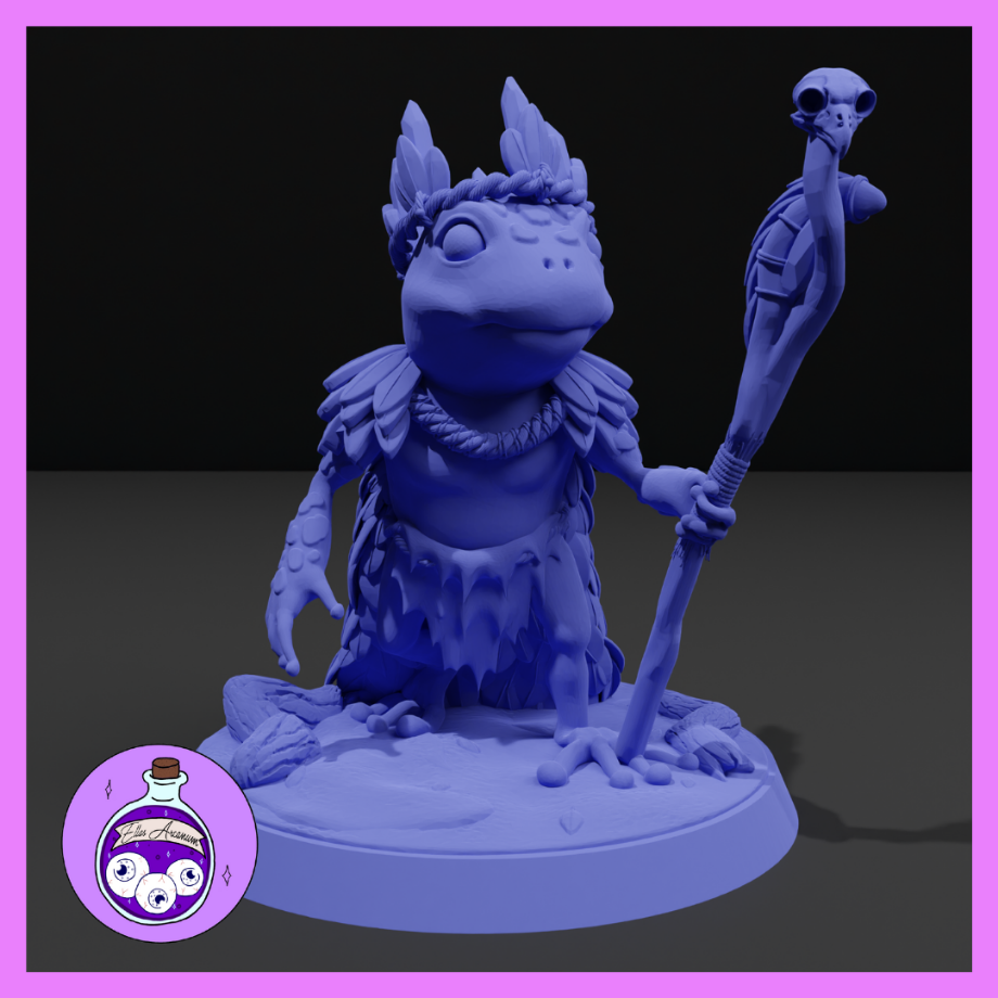 Dungeons & Dragons Frogfolk Mage Miniature