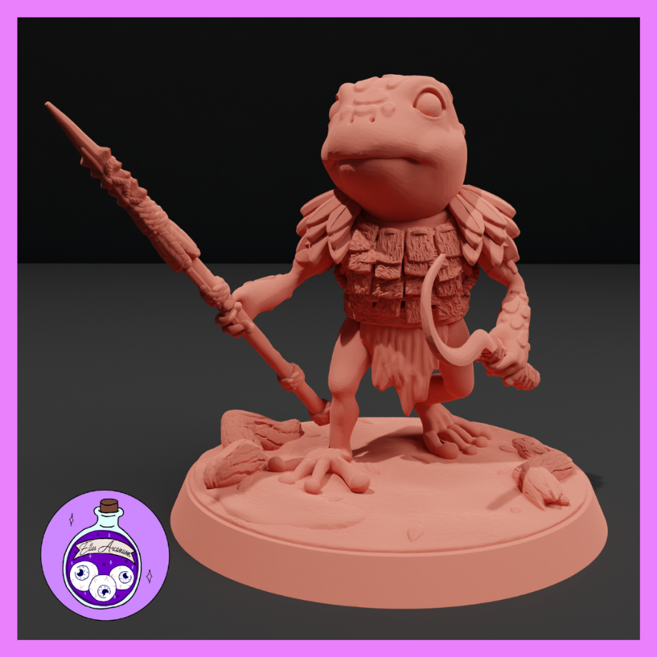 Dungeons & Dragons Frogfolk Warrior Miniature