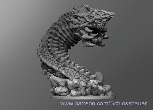 Dungeons & Dragons Frost Worm Miniature