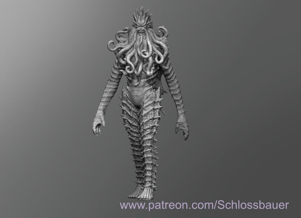 Dungeons & Dragons Gargantuan Deep One Miniature