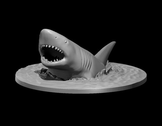 Dungeons & Dragons Giant Shark Coming out of Water Miniature
