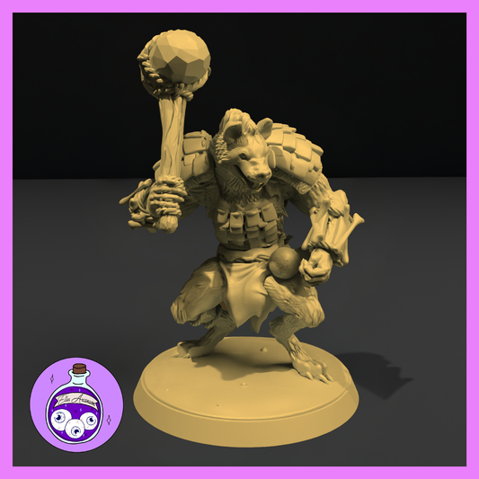 Dungeons & Dragons Gnoll Barbarian Miniature