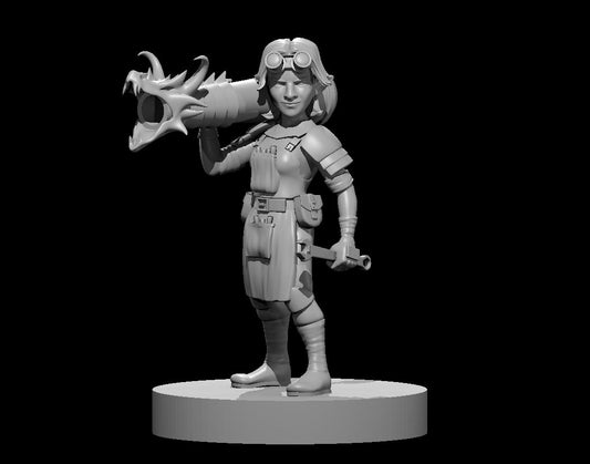 Dungeons & Dragons Gnome Female Artillerist Artificer Miniature