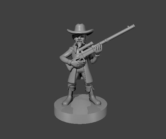 Dungeons & Dragons Gnome Gunslinger with Long Rifle Miniature