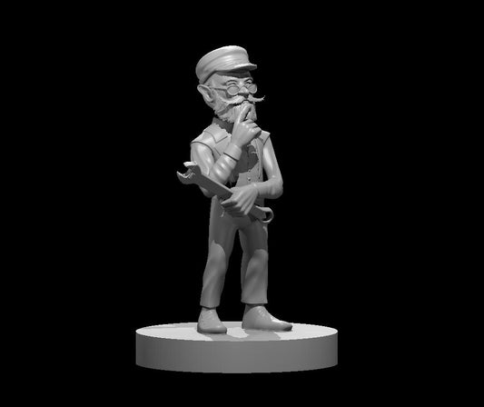 Dungeons & Dragons Gnome Male Artificer Old and Pondering Miniature