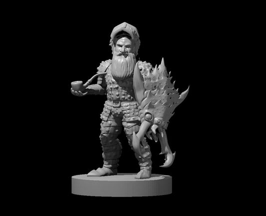 Dungeons & Dragons Gnome Male Artificer in Ankheg Plate Armor Miniature