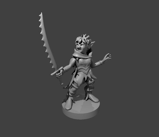 Dungeons & Dragons Goblin Female Warlock of Nature Miniature