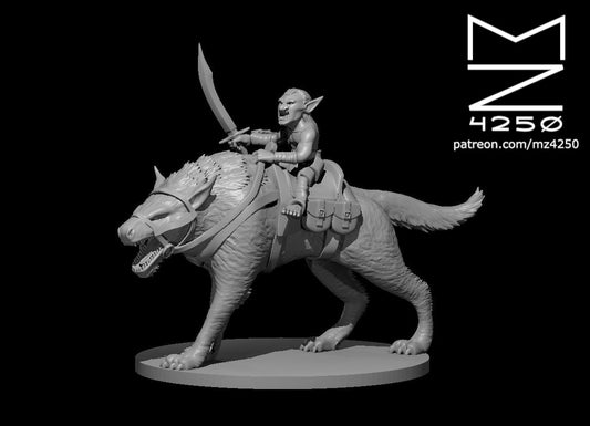 Dungeons & Dragons Goblin Worg Rider Miniature