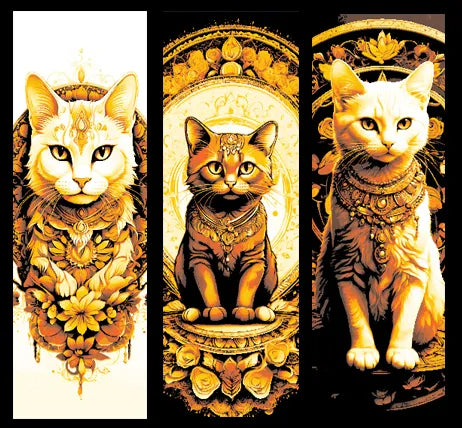 Gold Cats - Art of Cat Portraits dressed in gold and finery