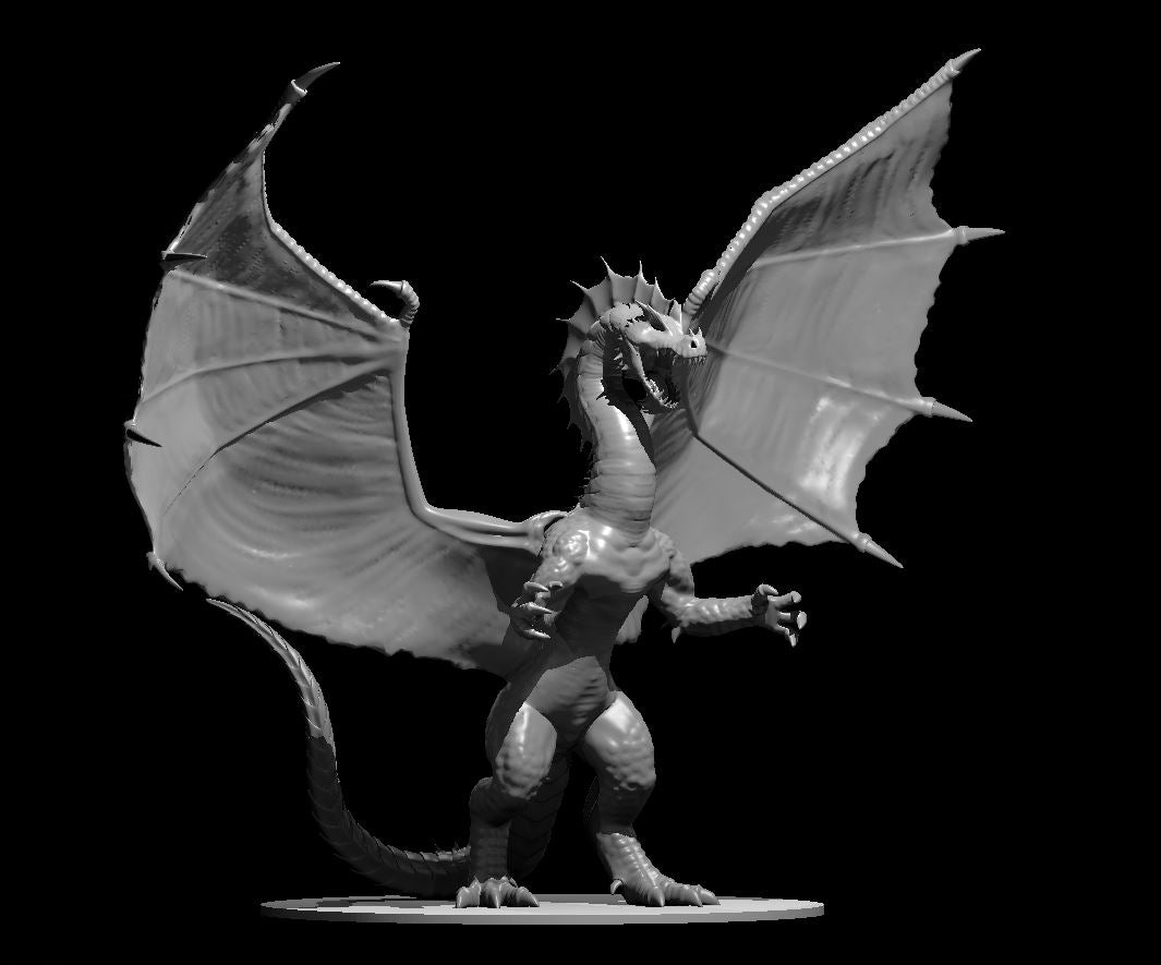 Dungeons & Dragons Adult Green Dragon Miniature