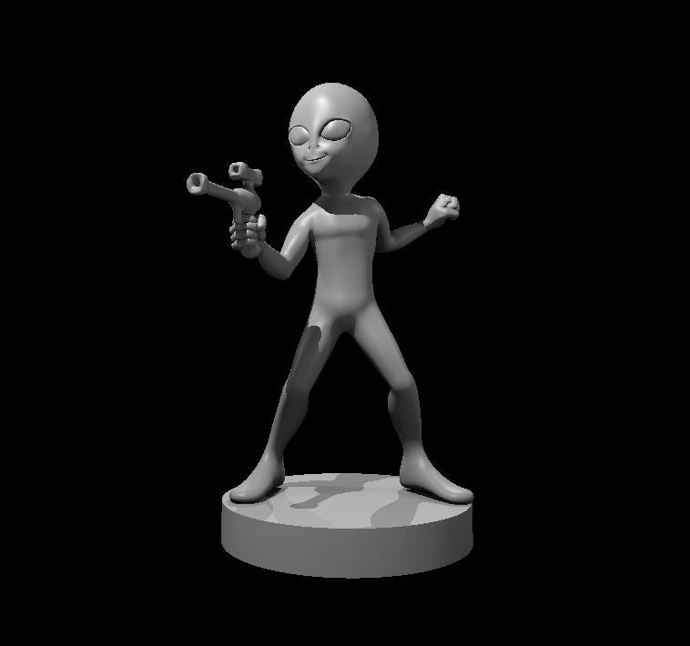 Dungeons & Dragons Grey Alien with blaster Miniature