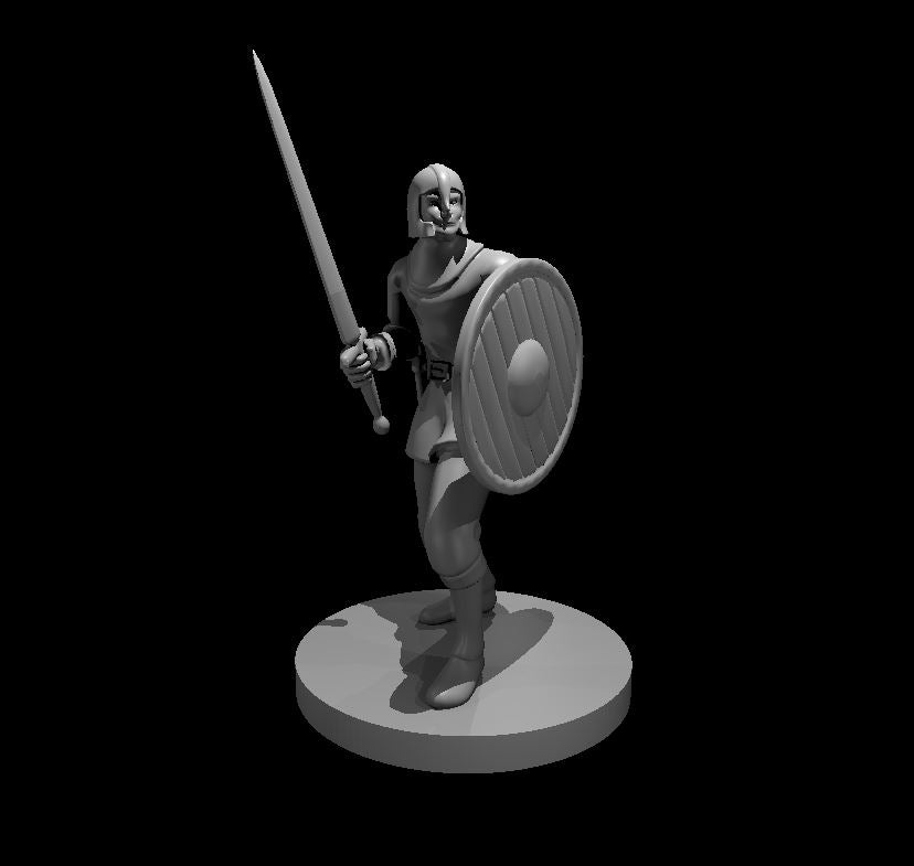 Dungeons & Dragons Guard sword and shield Miniature