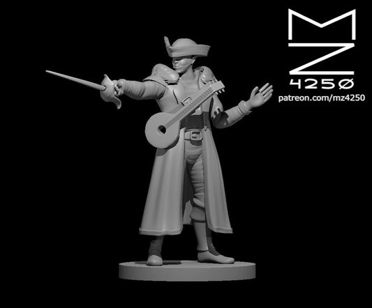 Dungeons & Dragons Half Orc Male Bard Miniature