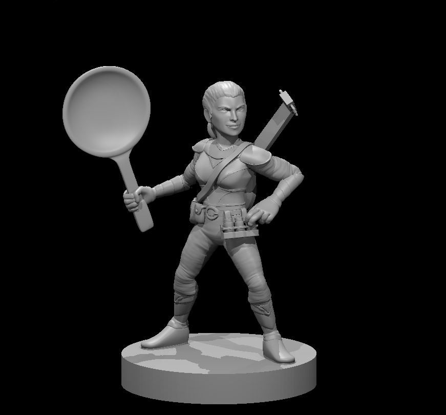 Dungeons & Dragons Halfling Female Bard Cook Miniature