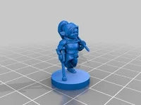 Dungeons & Dragons Halfling Female Cleric Missing a Leg Miniature