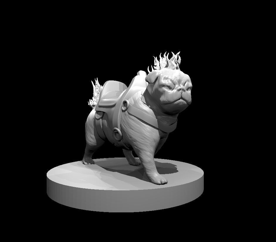 Dungeons & Dragons Hell Pug Mount Miniature
