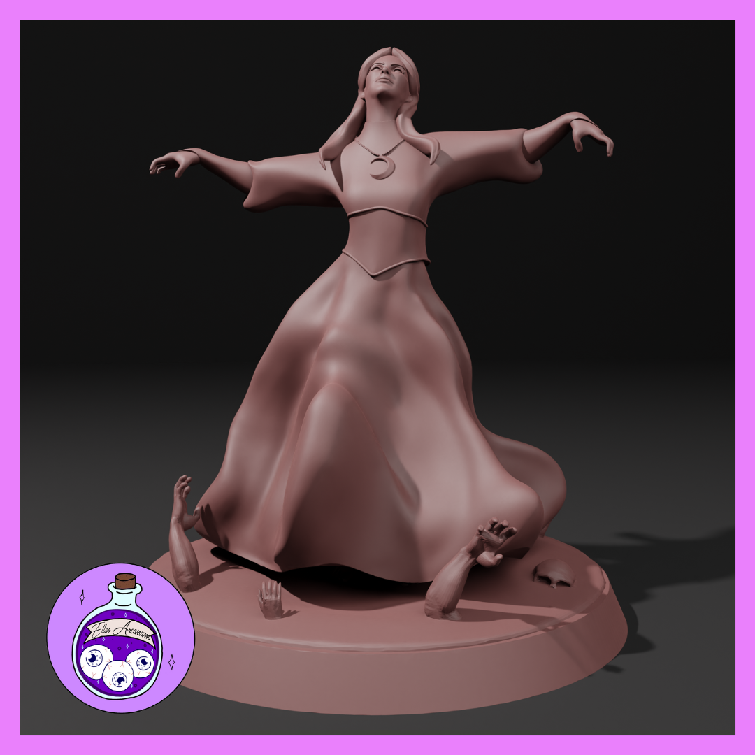 Dungeons & Dragons High Elf Necromancer Miniature