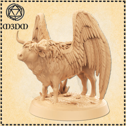 Dungeons & Dragons Highland Cow with Wings Miniature