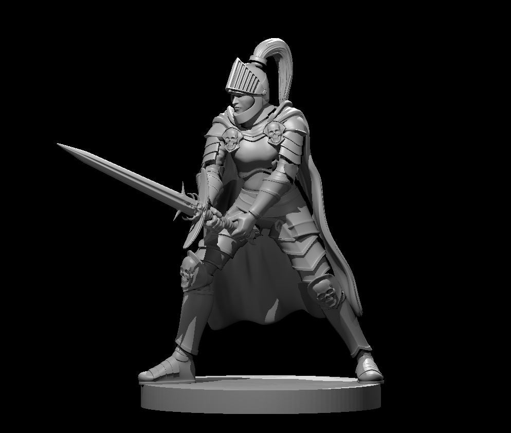 Dungeons & Dragons Human Female Fallen Paladin Miniature