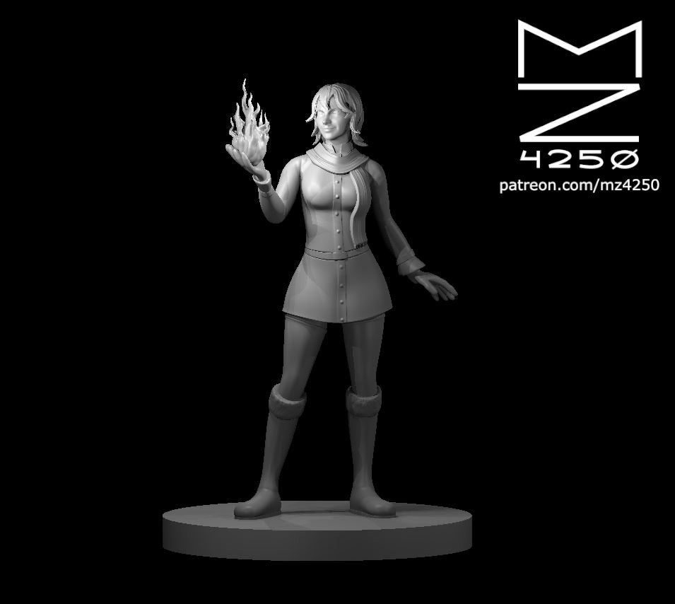 Dungeons & Dragons Human Female Fire Sorcerer Miniature