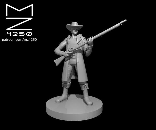 Dungeons & Dragons Human Gunslinger with Musket Miniature