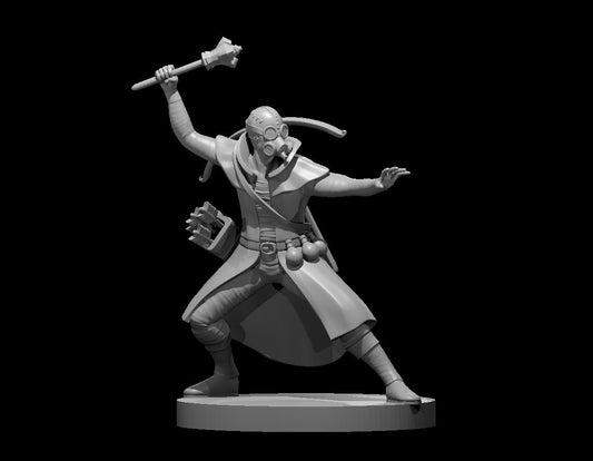 Dungeons & Dragons Human Male Artificer Alchemist with Gas Mask Miniature