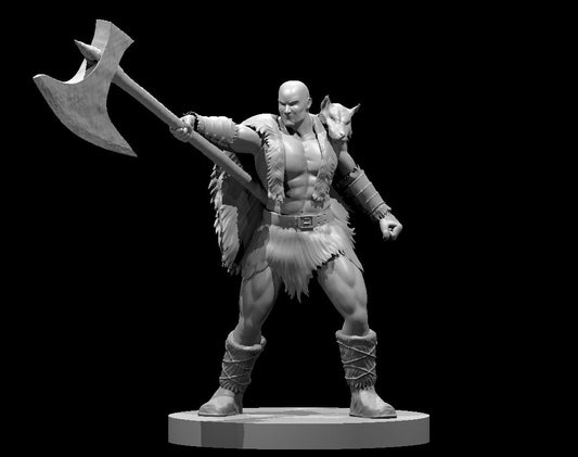 Dungeons & Dragons Human Male Barbarian Miniature