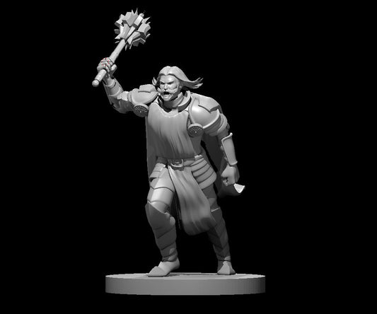 Dungeons & Dragons Human Male Cleric Charging Miniature