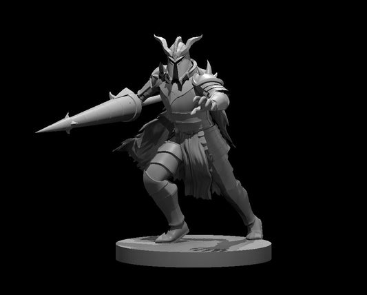Dungeons & Dragons Human Male Fallen Paladin with Lance Miniature
