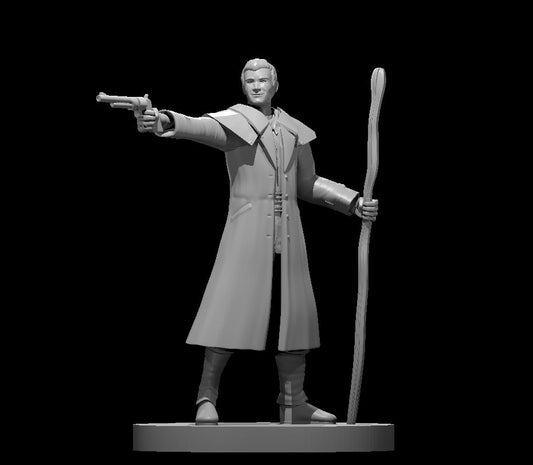 Dungeons & Dragons Human Male Gunslinger Wizard Miniature