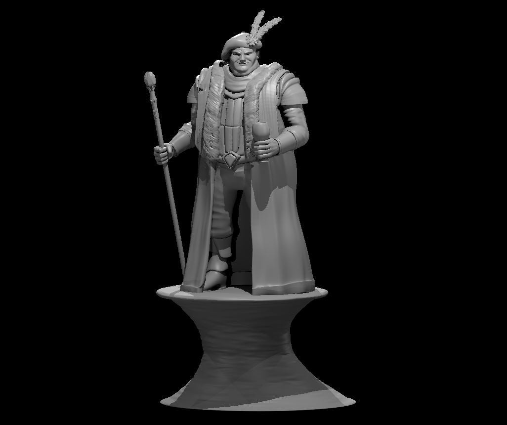 Dungeons & Dragons Human Male Heavyset Sorcerer on Floating Disk Miniature