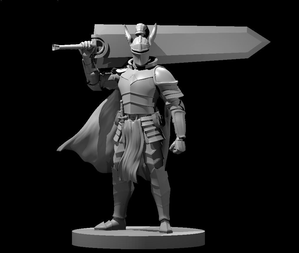 Dungeons & Dragons Human Male Paladin with Greatsword Miniature