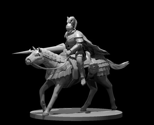 Dungeons & Dragons Human Male Paladin with Lance Mounted Miniature