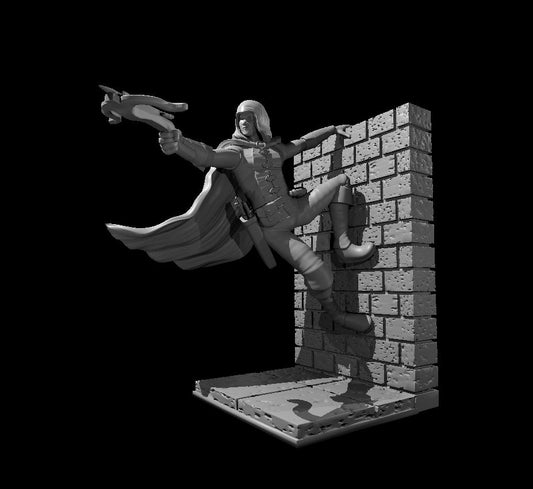 Dungeons & Dragons Human Male Ranger on Wall with Crossbow Miniature
