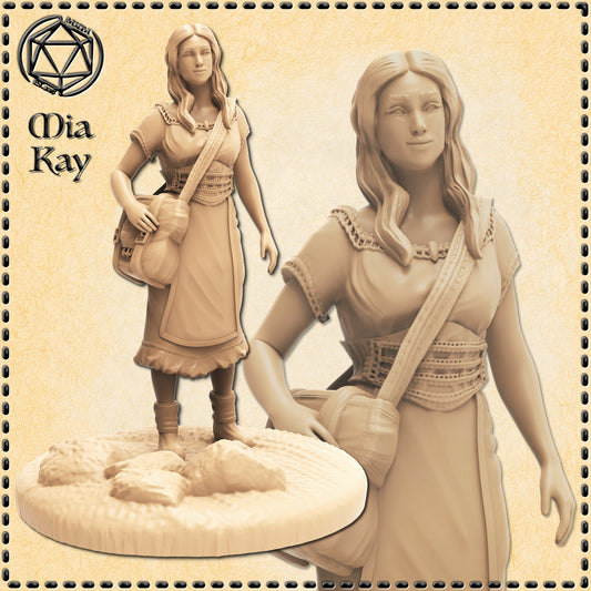 Dungeons & Dragons Female Human Merchant Miniature