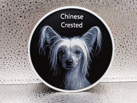 Chinese Crested Coaster hueforge