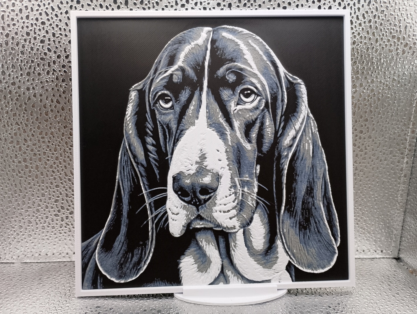 Basset Hound – Hueforge 3D-Printed Artwork