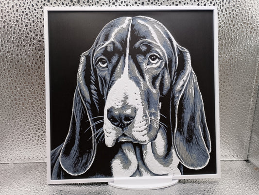 Basset Hound – Hueforge 3D-Printed Artwork