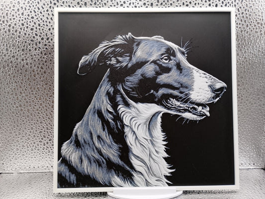 Borzoi – Hueforge 3D-Printed Artwork