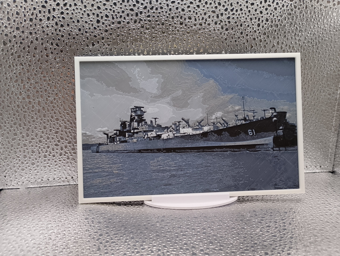 USS Iowa – Hueforge 3D-Printed Wall Art